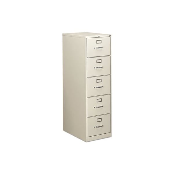 HON, 310 SERIES FIVE-DRAWER FULL-SUSPENSION FILE, LEGAL, 18.25W X 26.5D X 60H, LIGHT GRAY
